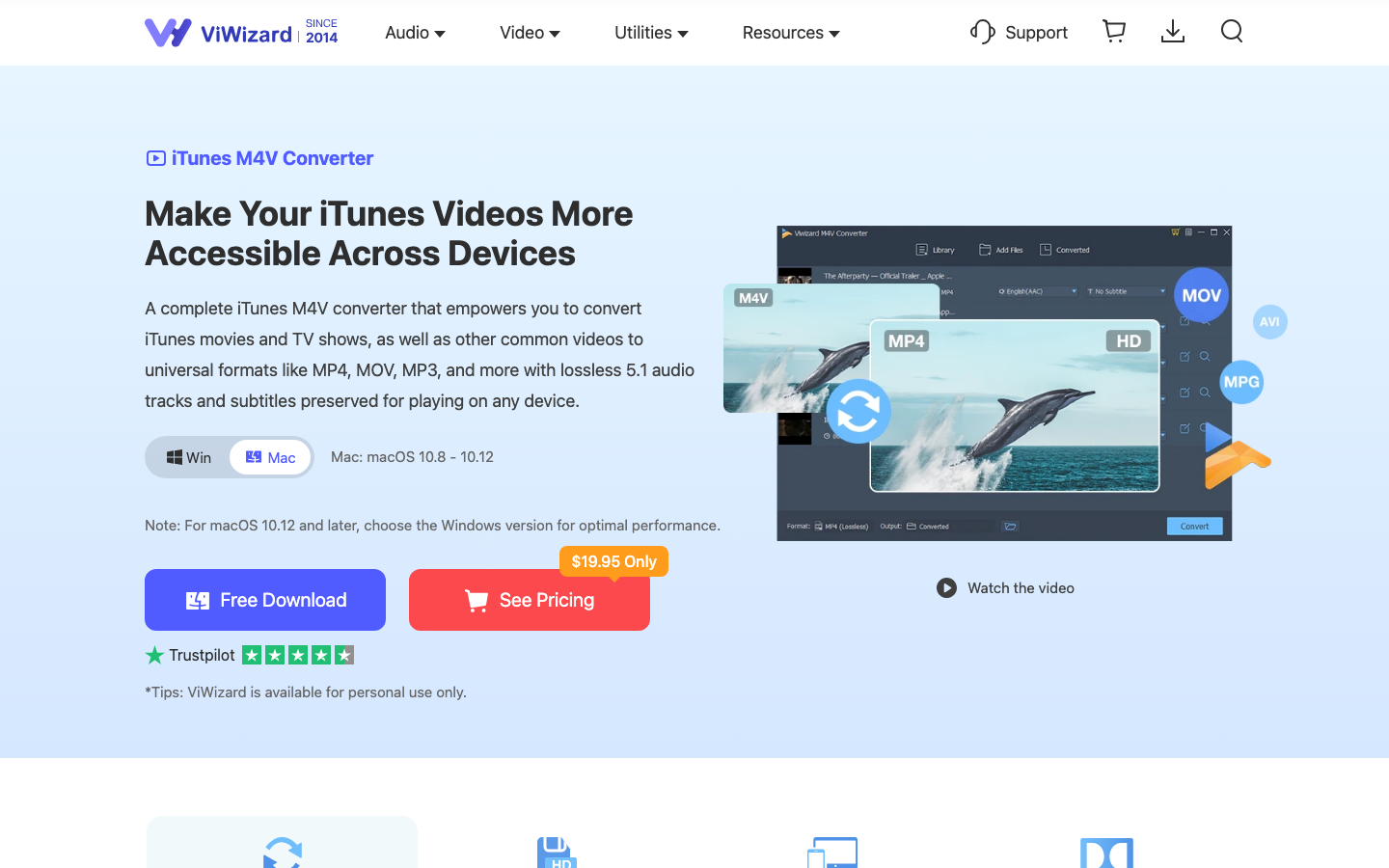 ViWizard iTunes M4V Converter home ViWizard iTunes M4V Converter home